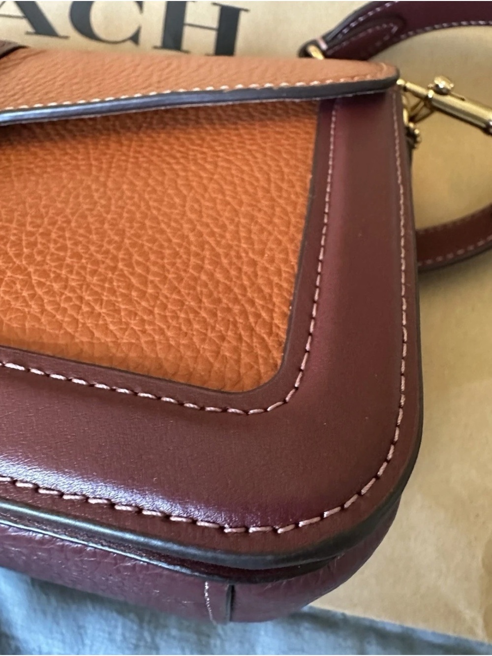 Coach Saddle Shoulder Bag in Tan/Brown - Picture 4 of 7